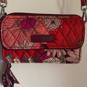Vera Bradley Pink and Red Floral Crossbody Bag
